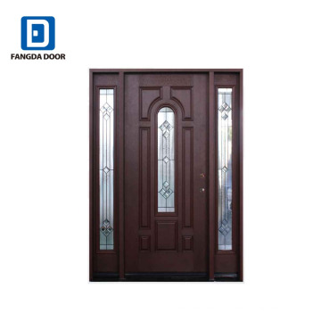 Fangda classic arch top venting fiberglass entry doors